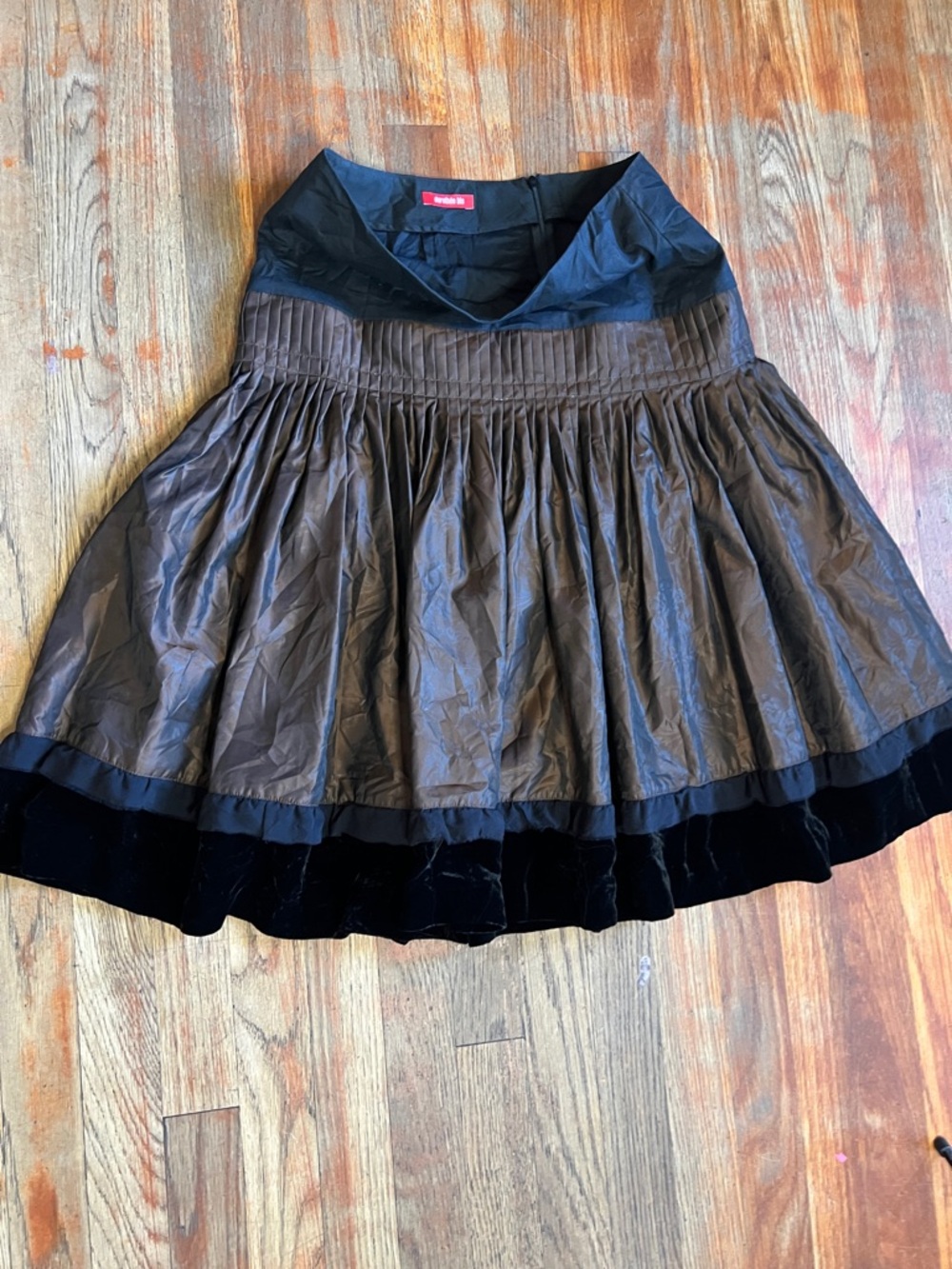 Vintage Black and Brown Skirt - Unbranded